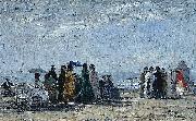 Eugene Boudin The Beach at Trouville oil painting artist